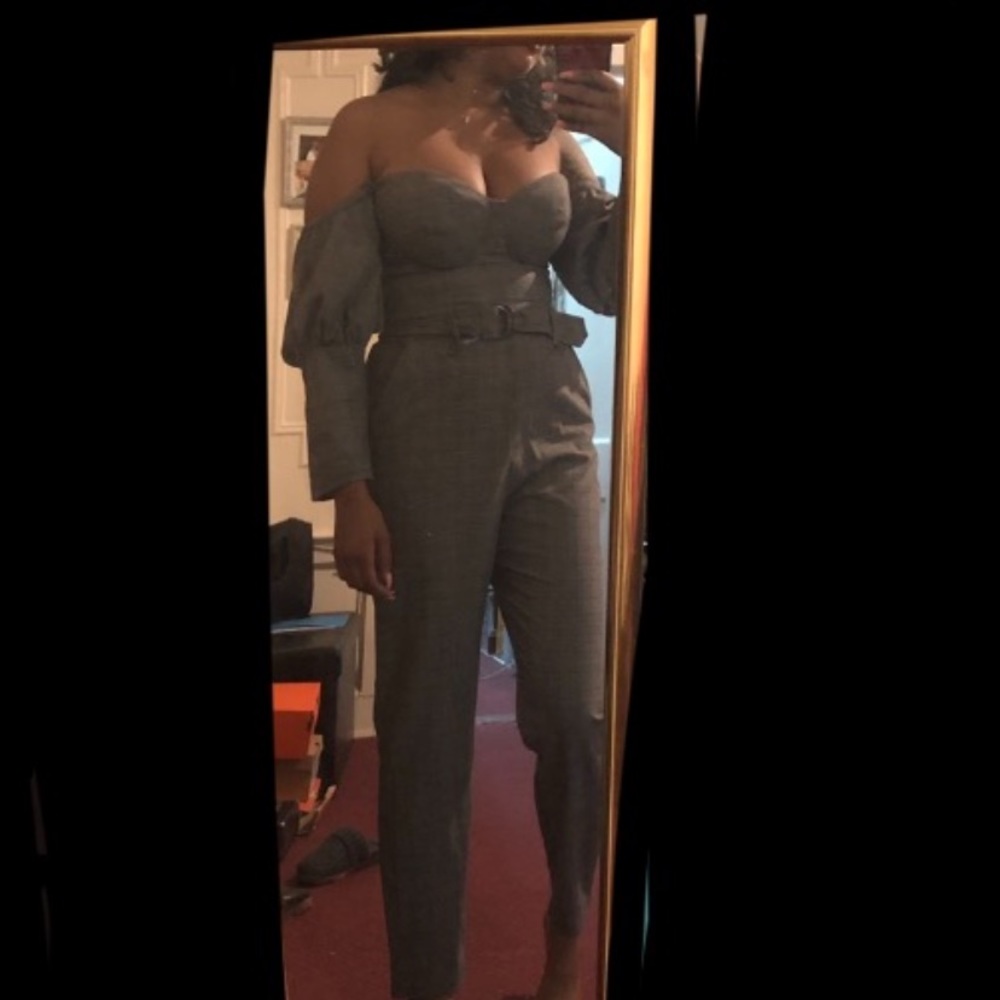 Off the shoulder bustier  jumpsuit